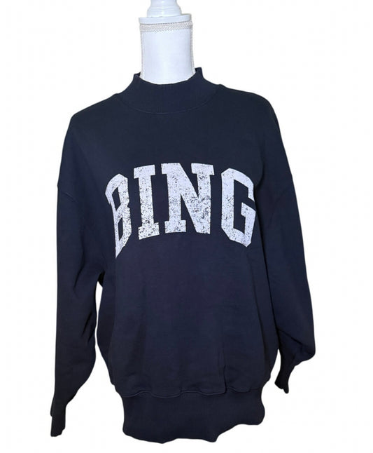 New Anine Bing Bradie Crew Neck Sweatshirt, Size Medium