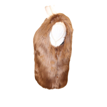 Commense Faux Fur Brown Sleeveless Vest, Small NWT