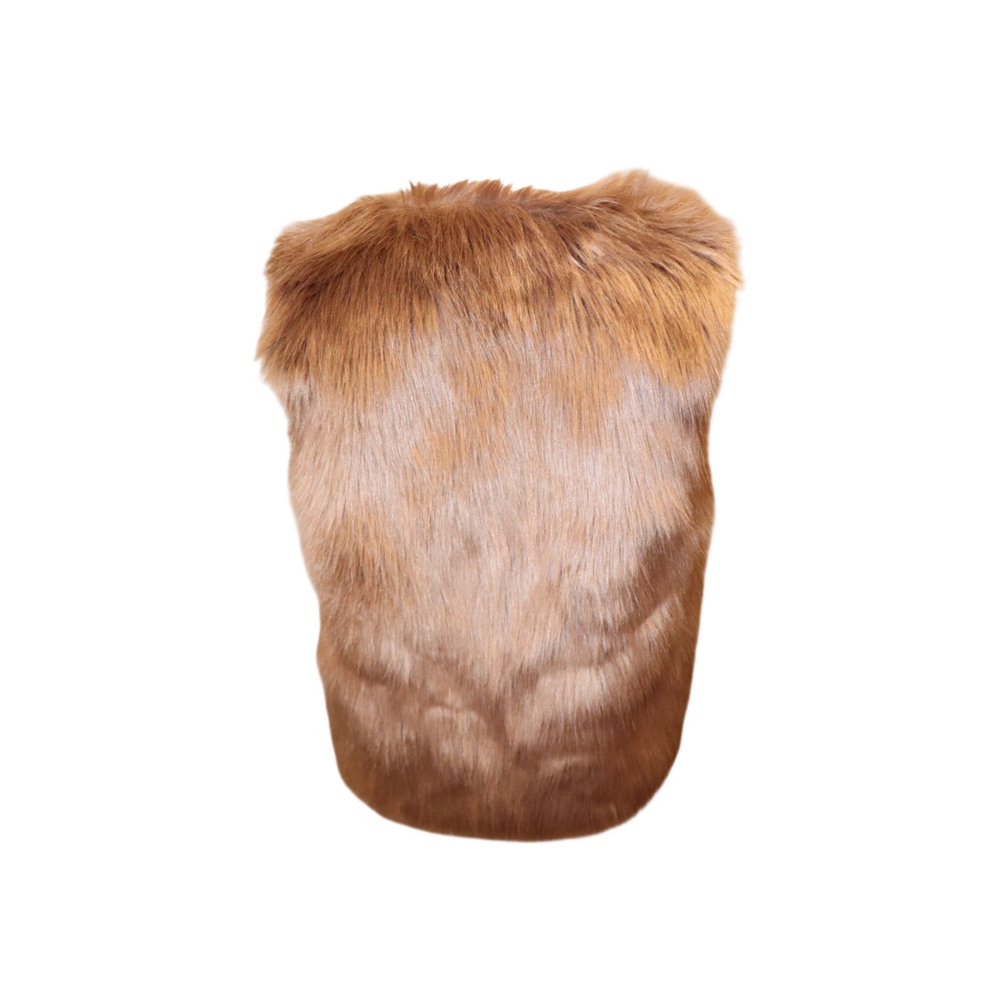 Commense Faux Fur Brown Sleeveless Vest, Small NWT