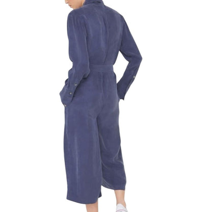 La Boheme Womens Long-Sleeve Button-Down Jumpsuit, Size S NWT