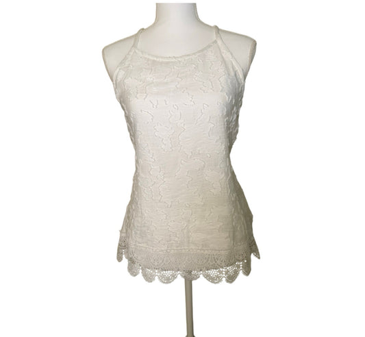 Derek Lam 10 Crosby Sleeveless Lace Hem Top, Size 6