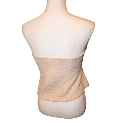 St. John Beige and Sorbet Orange Tweed Bandeau, Large