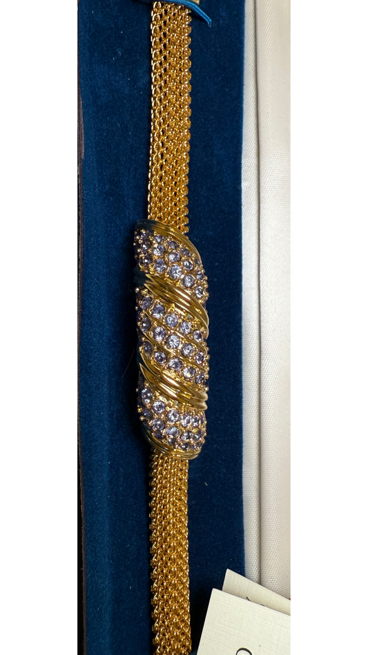 Camrose & Kross Jacqueline Kennedy Collection Gold-Tone Purple Crystal Bracelet