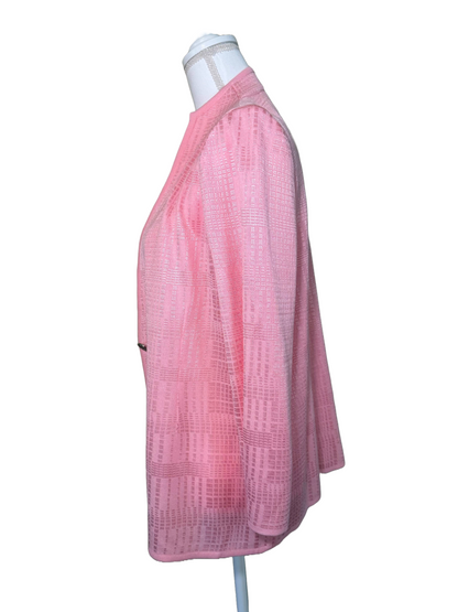 New Misook Textured Knit Cardigan, Size Medium