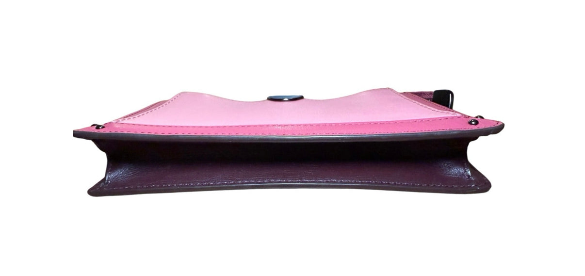 New Coach Dreamer Wristlet Wallet (Style #76150) – True Pink / Mauve Color-Block