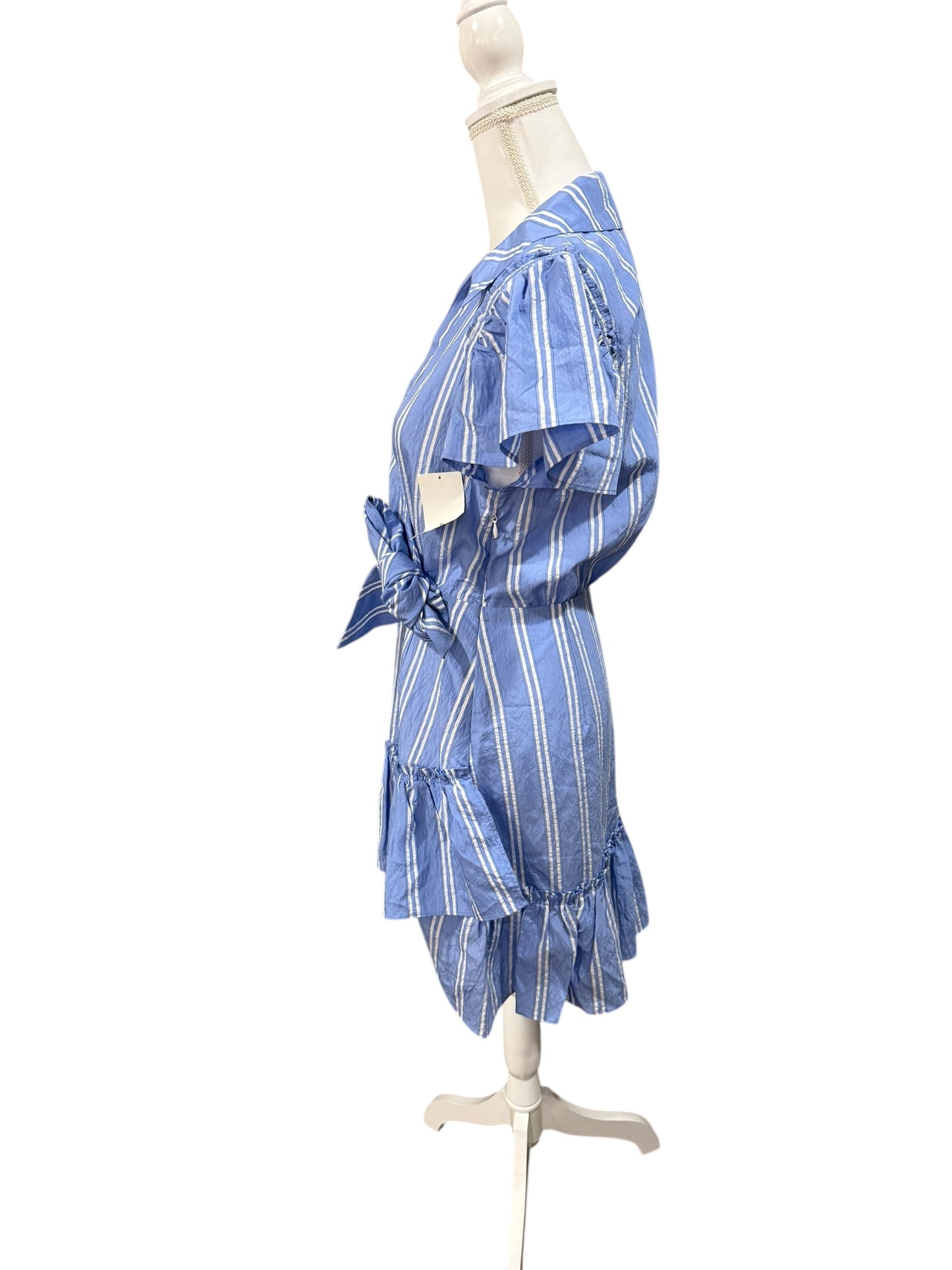 Cinq à Sept Ruffle Tie-Waist Mini Dress, Size 2