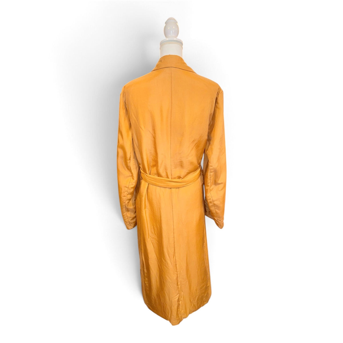 Dries Van Noten Copper Silk Long Trench Coat , Small (oversized)