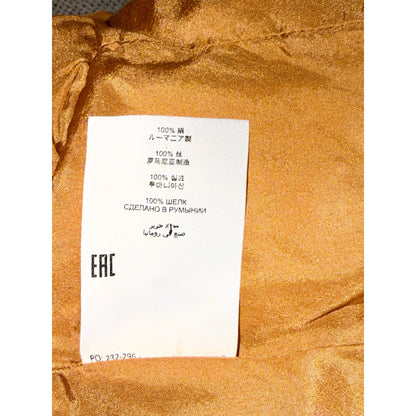 Dries Van Noten Copper Silk Long Trench Coat , Small (oversized)