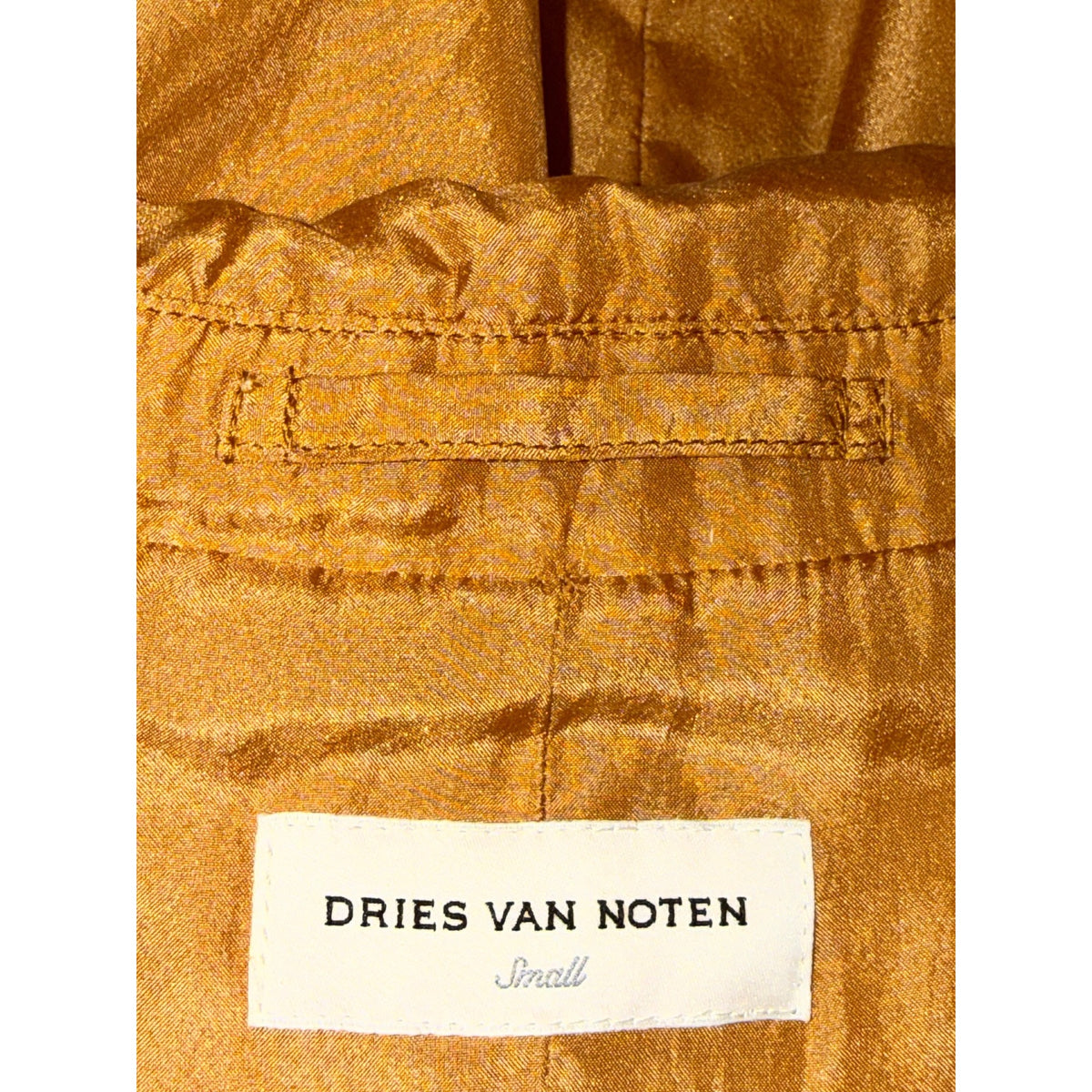 Dries Van Noten Copper Silk Long Trench Coat , Small (oversized)