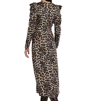 Farm Rio Leopard V-Neck Midi-Dress, Small NWT