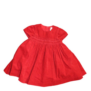 Ralph Lauren Baby Girls Red Corduroy Dress, 6M NWT
