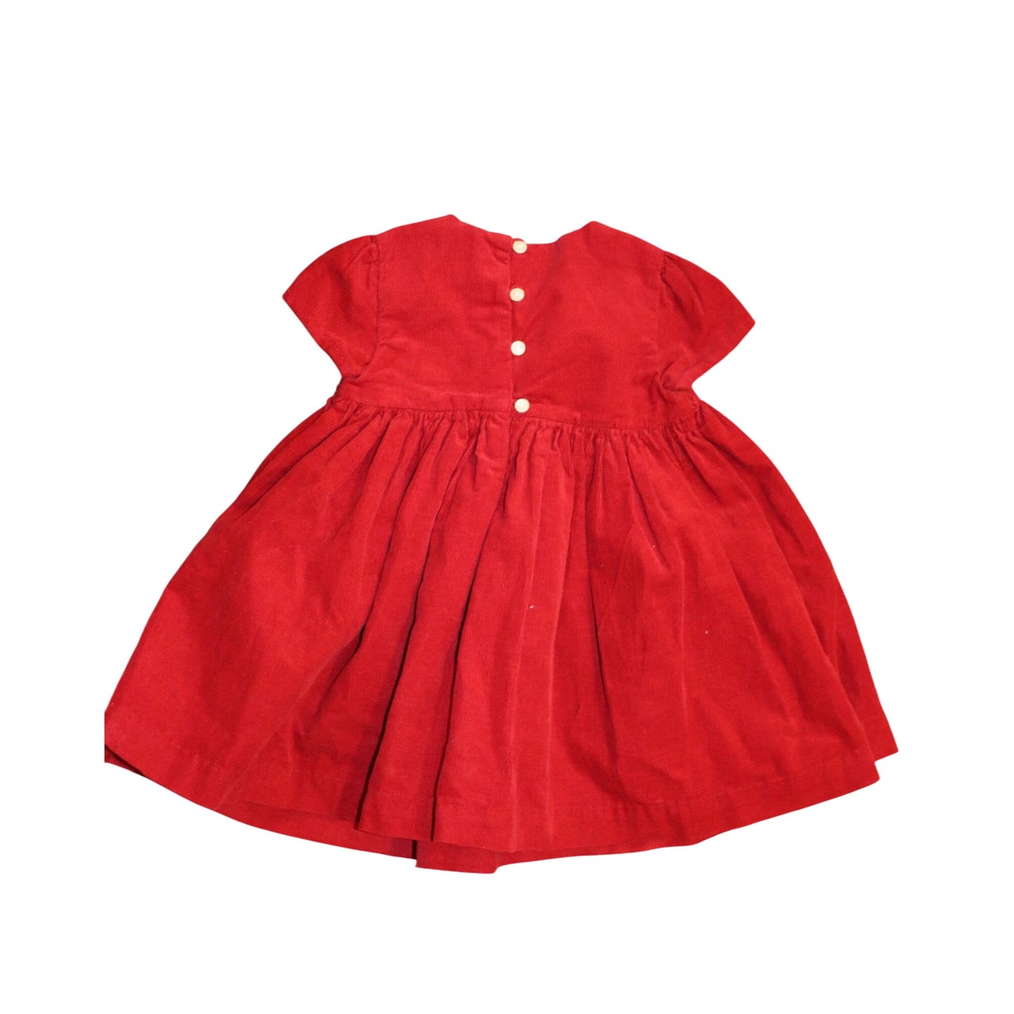 Ralph Lauren Baby Girls Red Corduroy Dress, 6M NWT