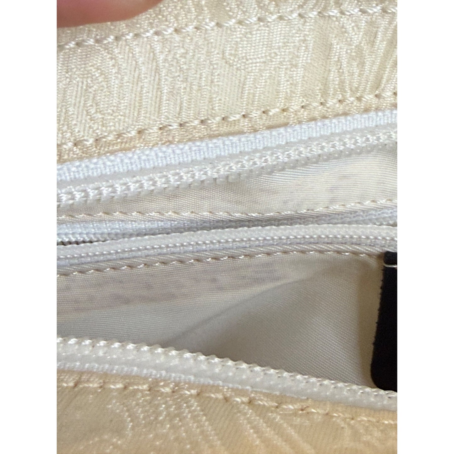 Etro Ivory Paisley Jacquard Nylon & Leather Bag With Guarantee Card & Box
