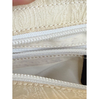Etro Ivory Paisley Jacquard Nylon & Leather Bag With Guarantee Card & Box