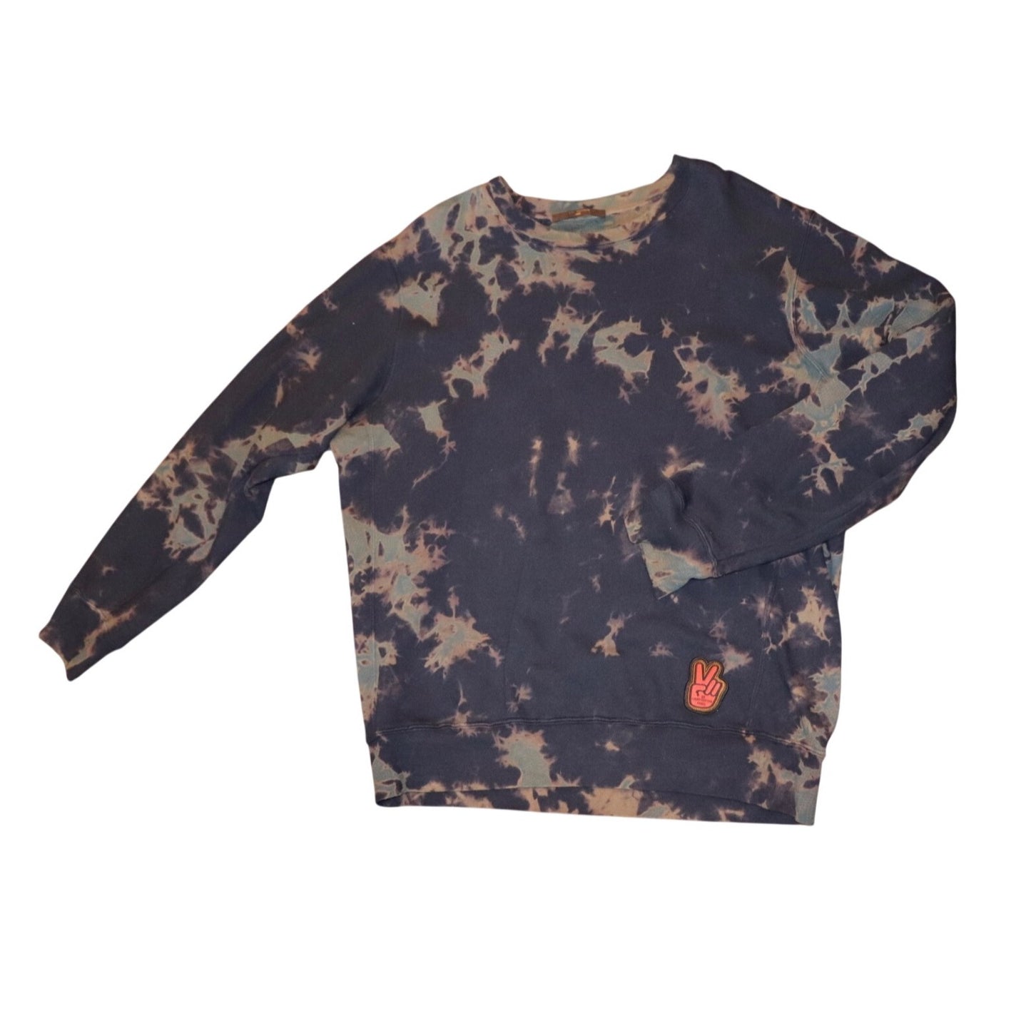 Louis Vuitton Tie-Dye Sweatshirt Navy & Beige 4L (Fits XL)