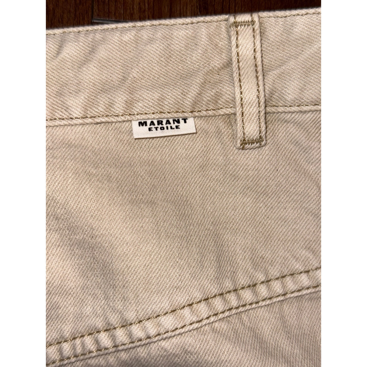 Isabel Marant Étoile Beige Button-Front Mini Skirt Size 42/US 10