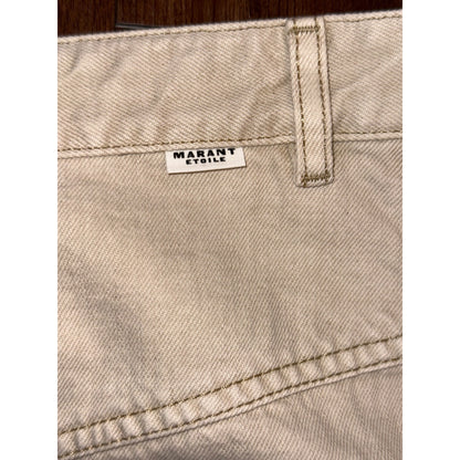Isabel Marant Étoile Beige Button-Front Mini Skirt Size 42/US 10