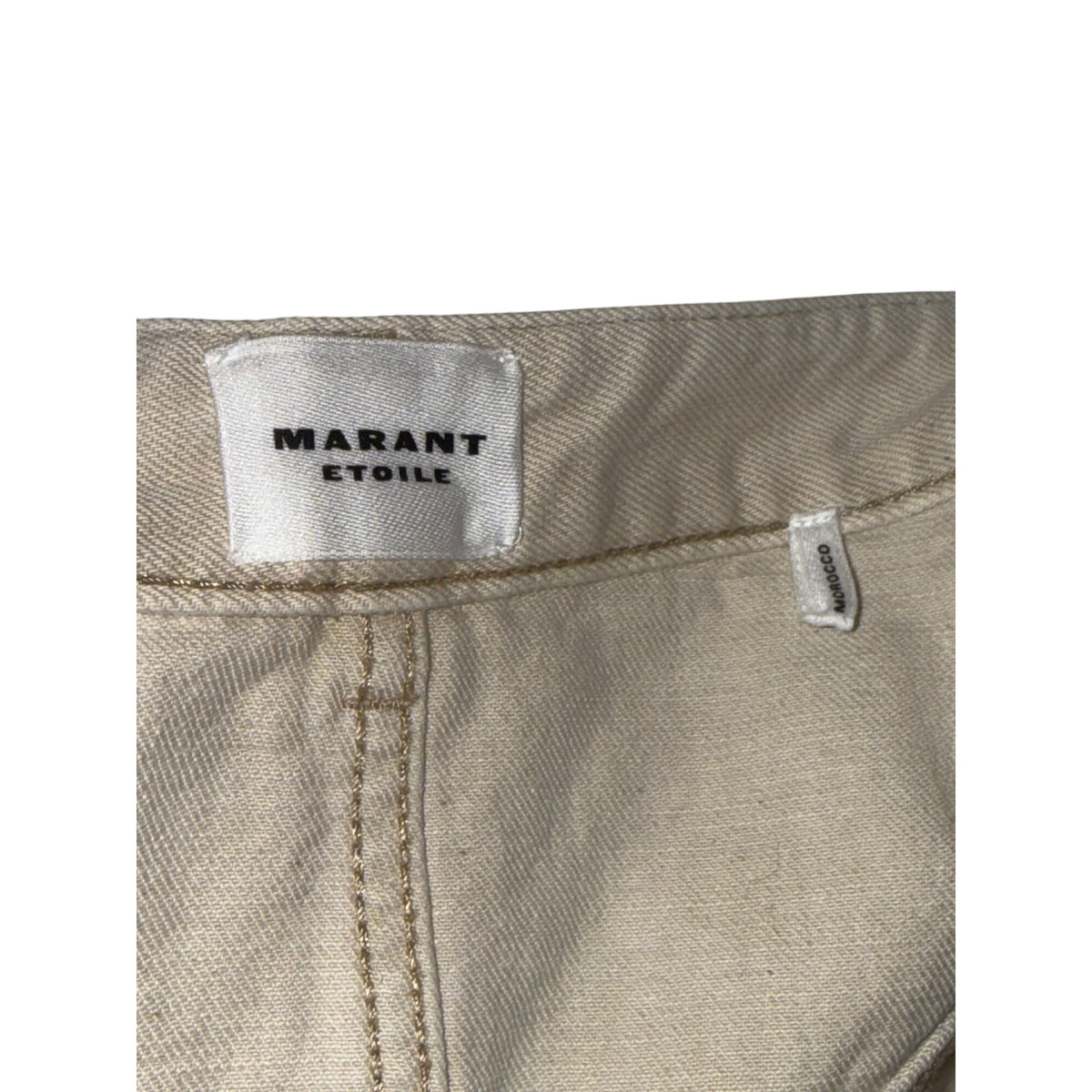 Isabel Marant Étoile Beige Button-Front Mini Skirt Size 42/US 10