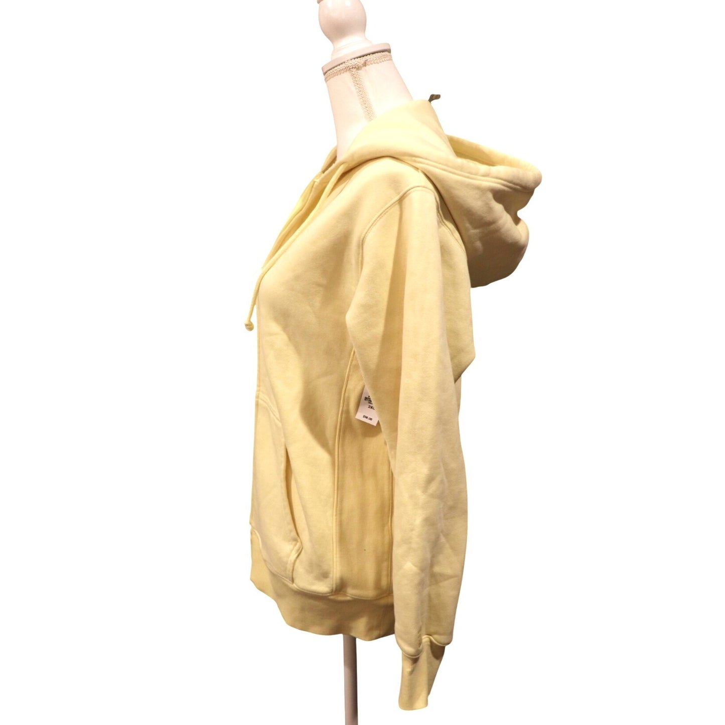 Aritzia TNA Cozy Fleece Boyfriend Hoodie, Yellow Lemongrass, XXS