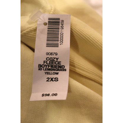 Aritzia TNA Cozy Fleece Boyfriend Hoodie, Yellow Lemongrass, XXS