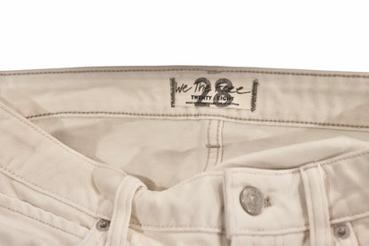 We The Free Free Bailey White Denim Frayed Hem Mini Skirt, Size 28