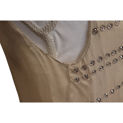 L'Agence Sleeveless Top With Rhinestone Embellishments, Small