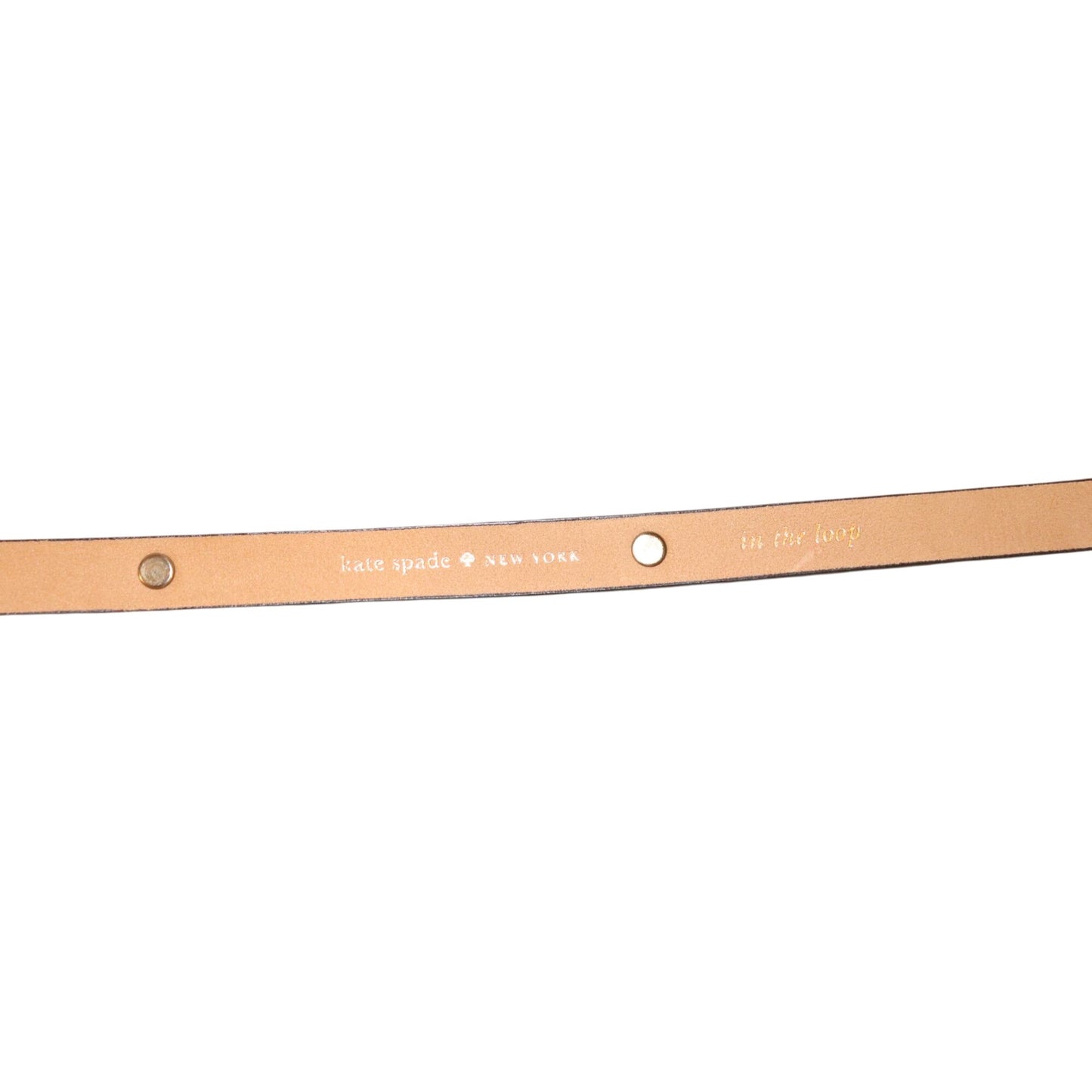 Kate Spade Leather Cork Belt W/ Gold Spade Accents, XL