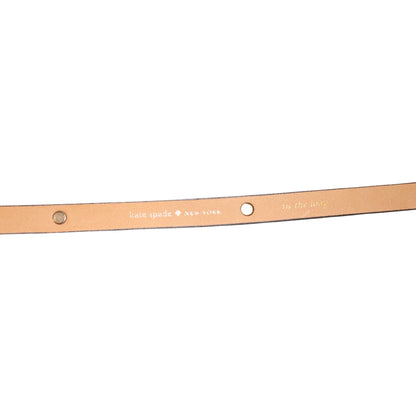 Kate Spade Leather Cork Belt W/ Gold Spade Accents, XL