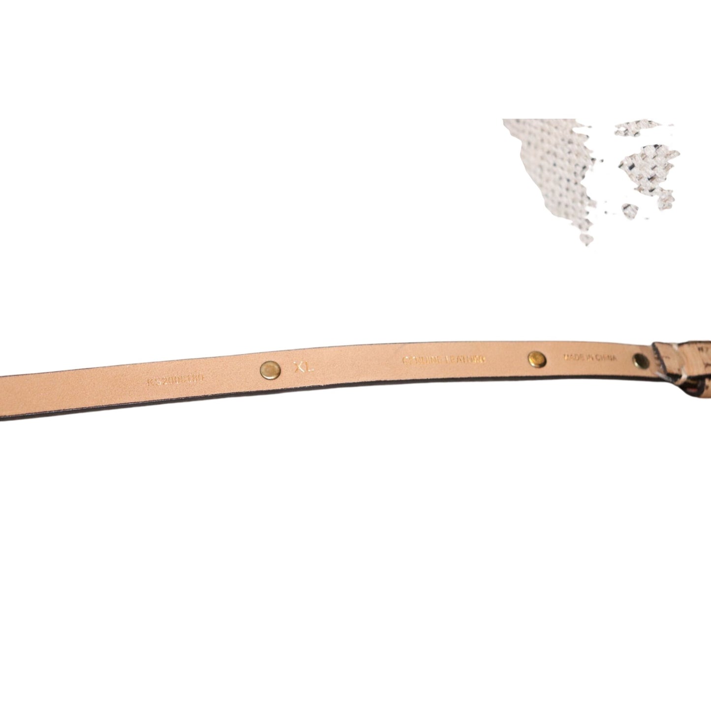 Kate Spade Leather Cork Belt W/ Gold Spade Accents, XL