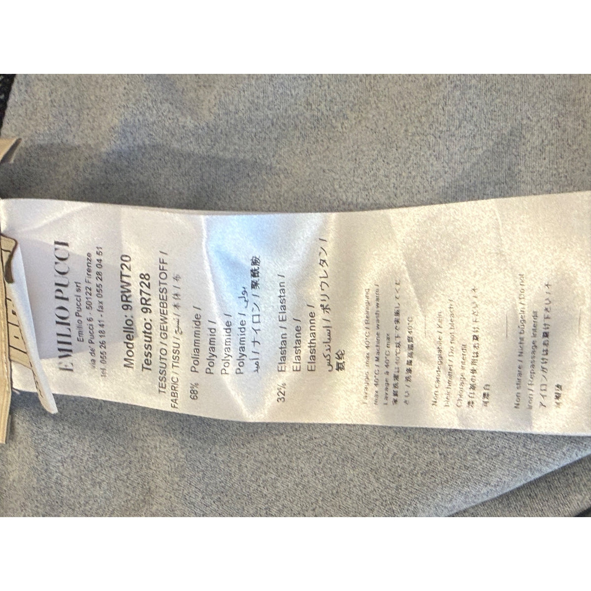 Emilio Pucci Printed Logo-Band Leggings, Size 12
