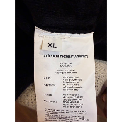 Alexanderwang. T Cropped Hoodie Black, XL NWT