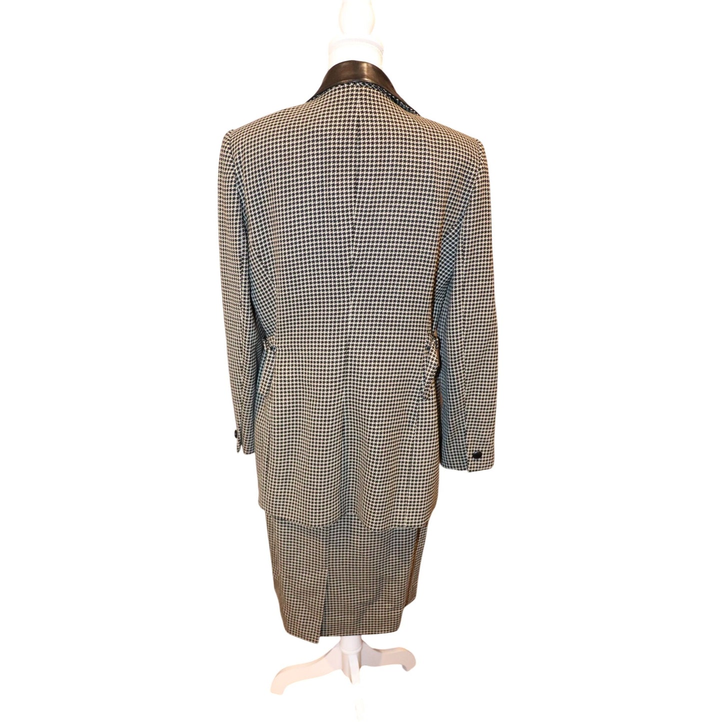 Dana Buchman Womens Houndstooth Skirt Suit Set ,Size 12