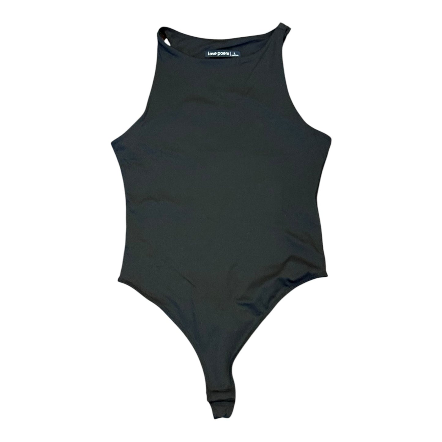 Love Poem Black Sleeveless High-Neck Bodysuit Womens Size L
