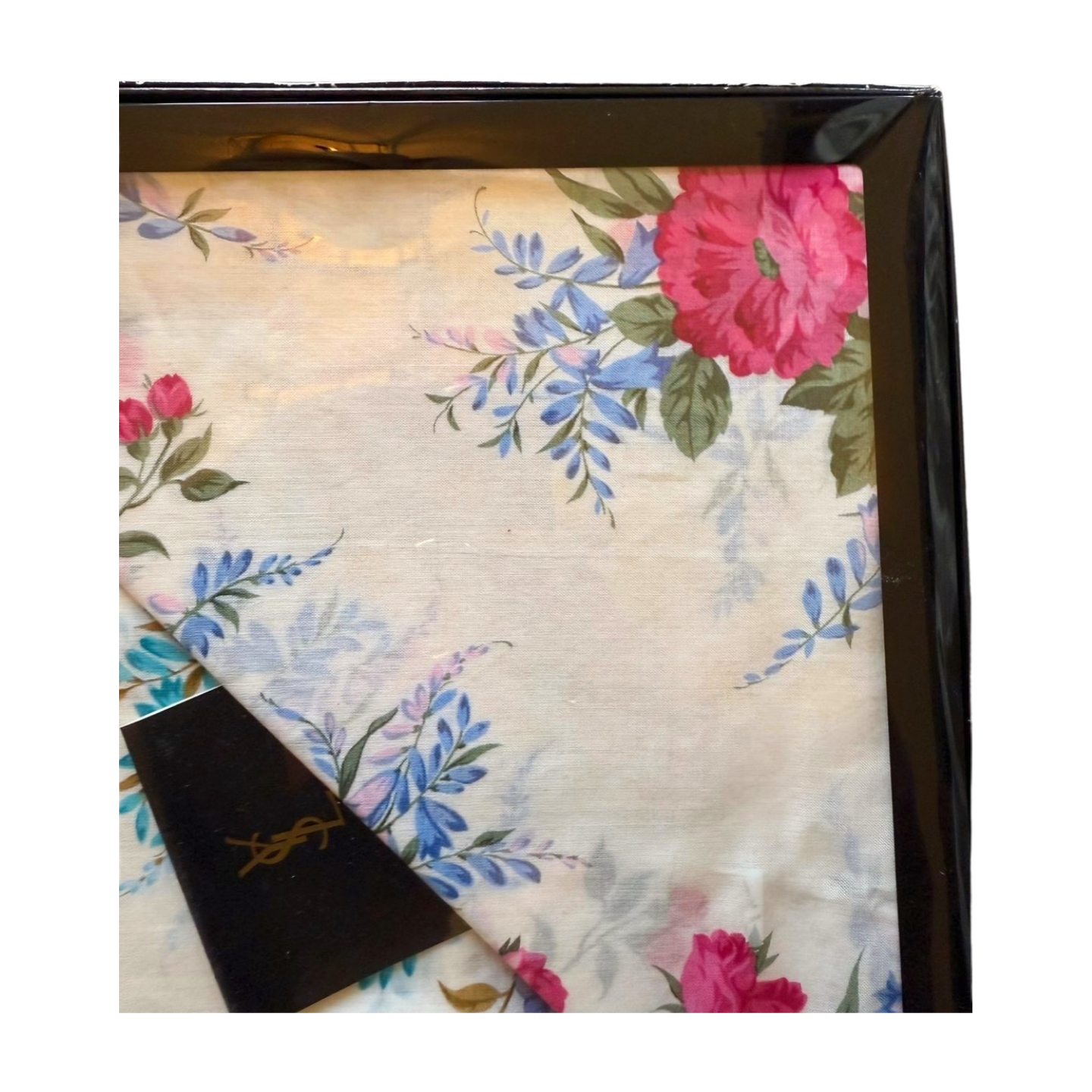 New Yves Saint Laurent Gift Box with Two Floral Scarves