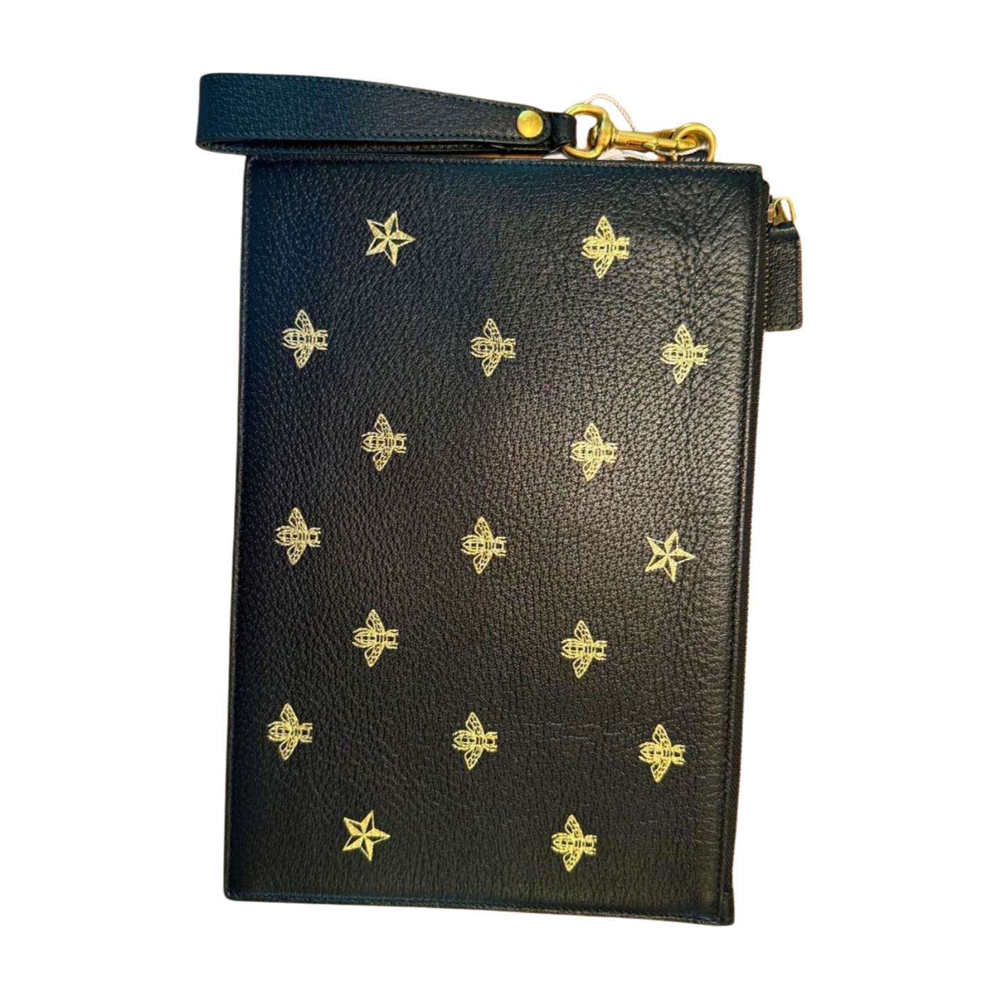 Gucci Bee Star Leather Wristlet