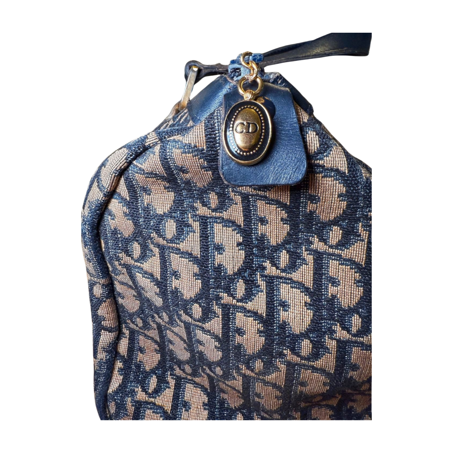 Vintage Christian Dior Oblique Boston Bag, 1970s