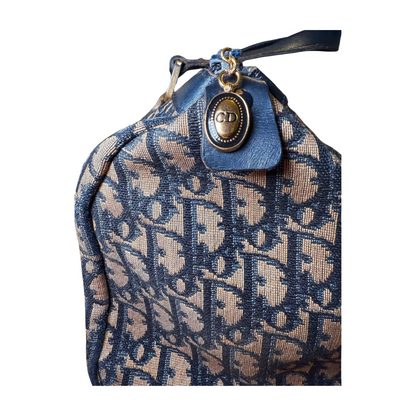 Vintage Christian Dior Oblique Boston Bag, 1970s