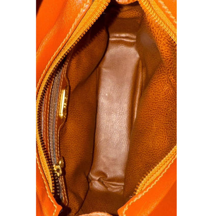Fendi Vintage Janus Bag, Tan Textured Leather
