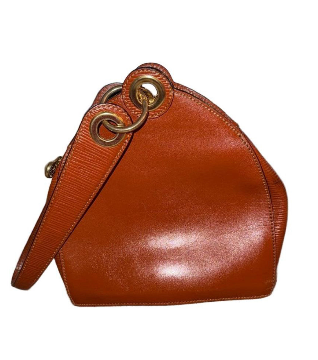 Fendi Vintage Janus Bag, Tan Textured Leather