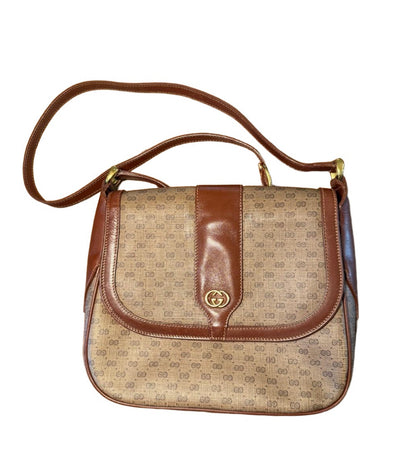 Gucci Vintage Womens GG Monogram Shoulder Bag