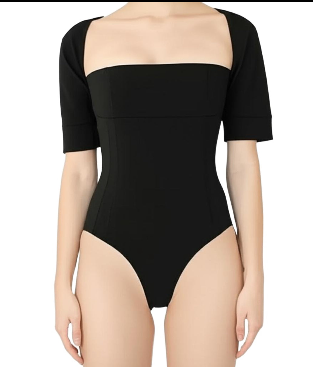 New Free People Bodysuit Womens Size M Black Intimately Square Neck
