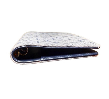Louis Vuitton Mini Lin Agenda Cover Blue Grey Monogram Planner