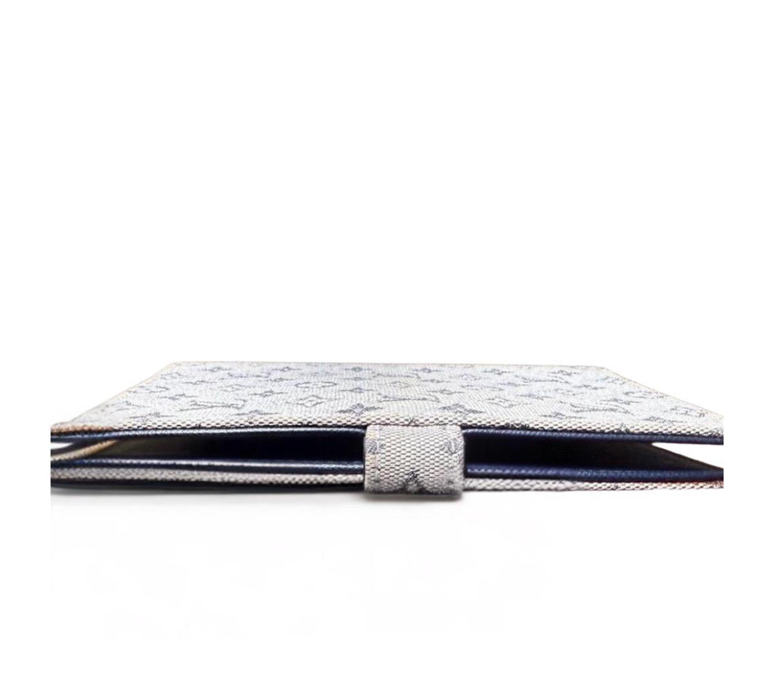 Louis Vuitton Mini Lin Agenda Cover Blue Grey Monogram Planner