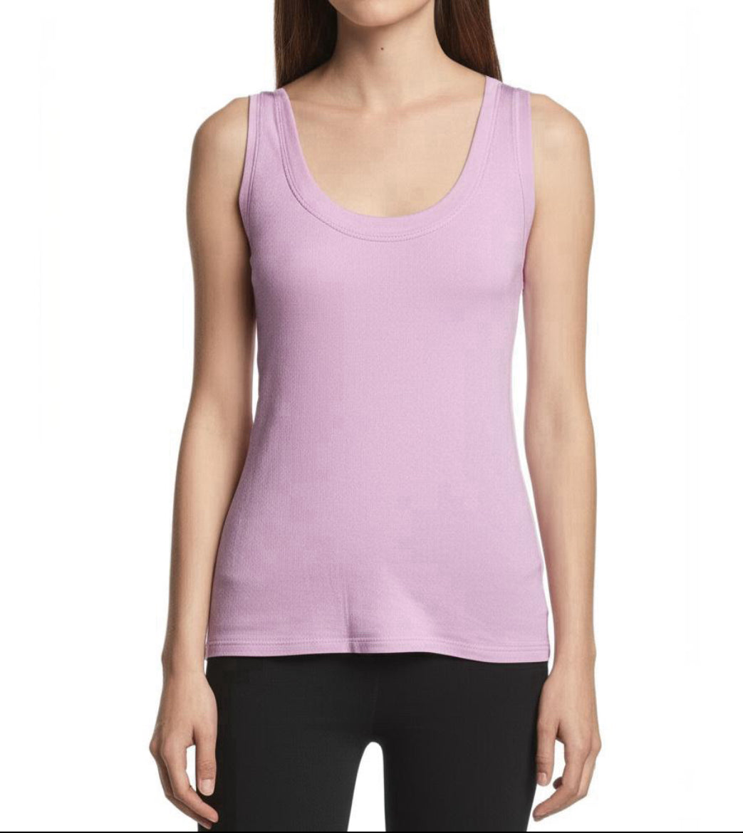 New Favorite Daughter Tank Top Size XL Pink Ribbed Scoop Neck