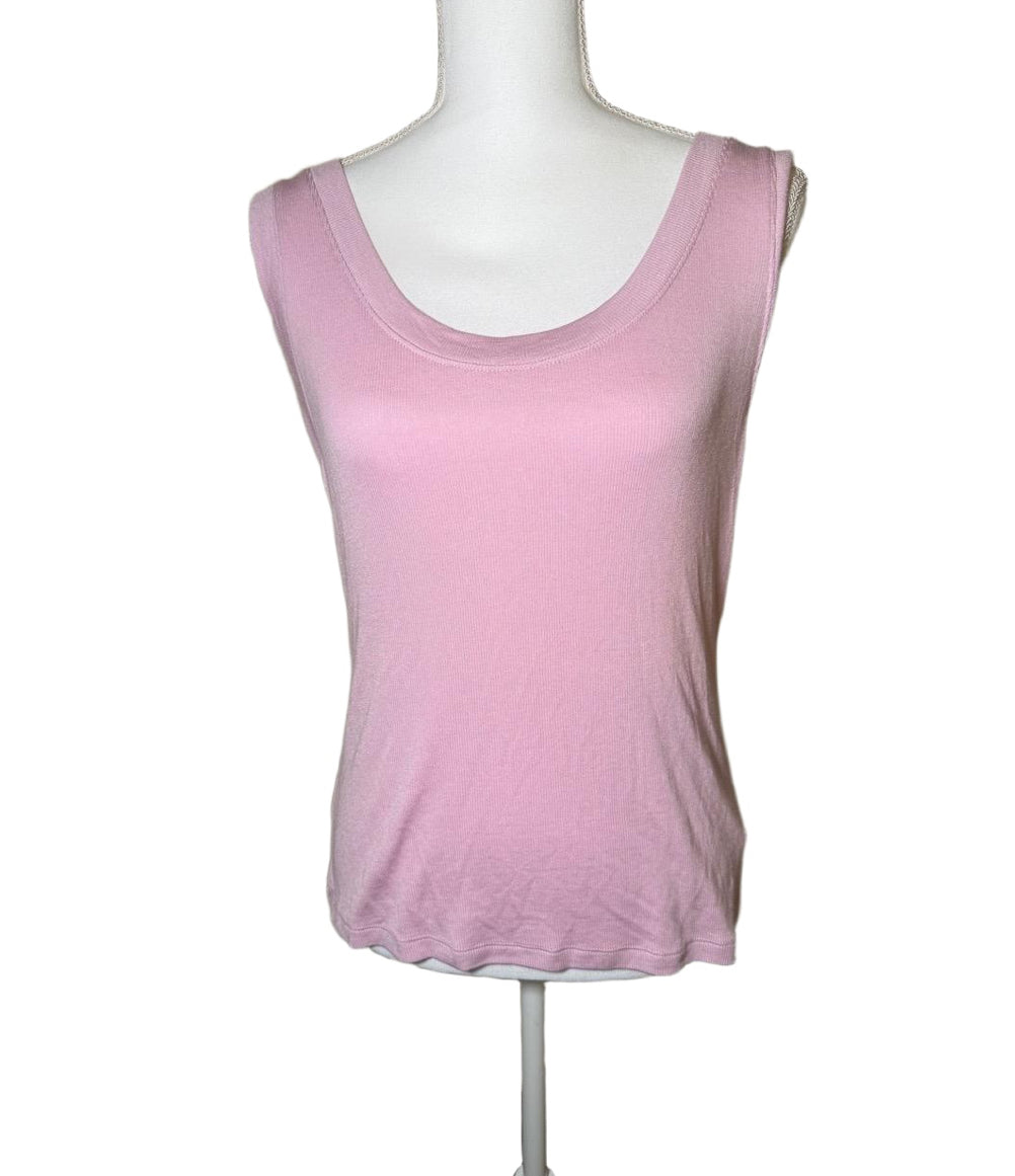 New Favorite Daughter Tank Top Size XL Pink Ribbed Scoop Neck