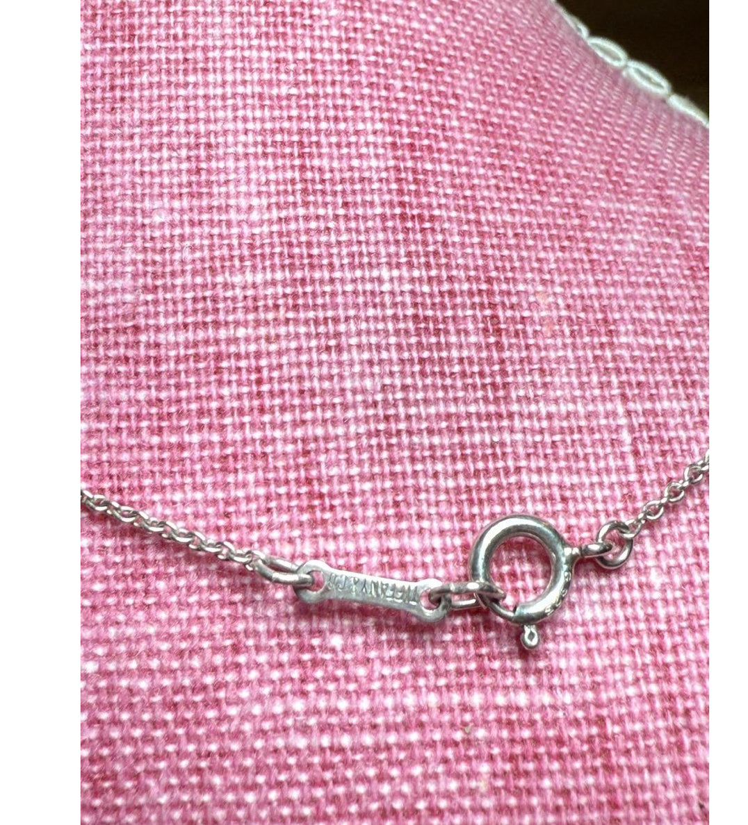 Tiffany & Co Elsa Peretti Womens Silver Bean Pendant Necklace