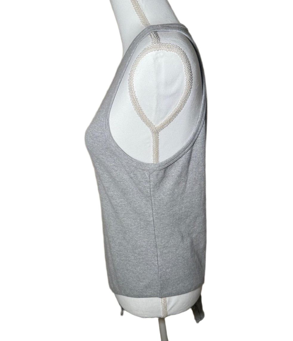 New Favorite Daughter XXL Heather Grey Ribbed Sleeveless Bodysuit