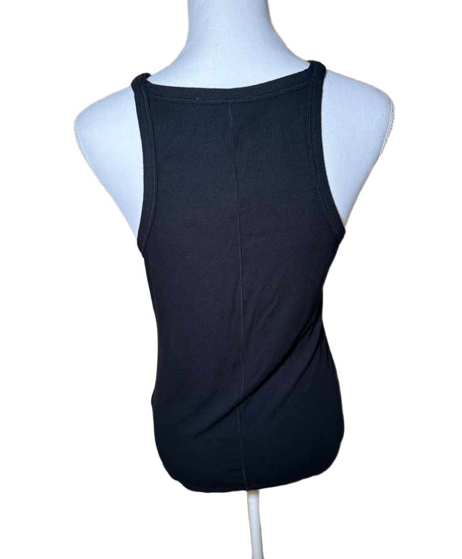 New Favorite Daughter Tank Top Womens Size XL Black Ribbed Knit