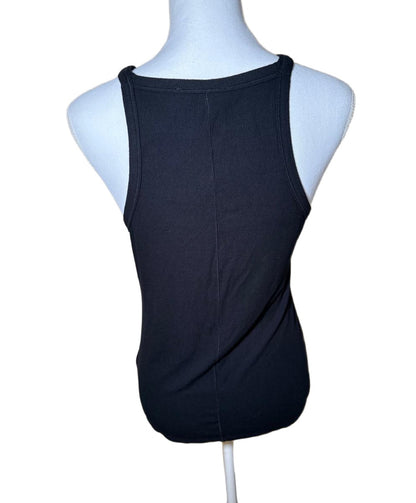 New Favorite Daughter Tank Top Womens Size XL Black Ribbed Knit