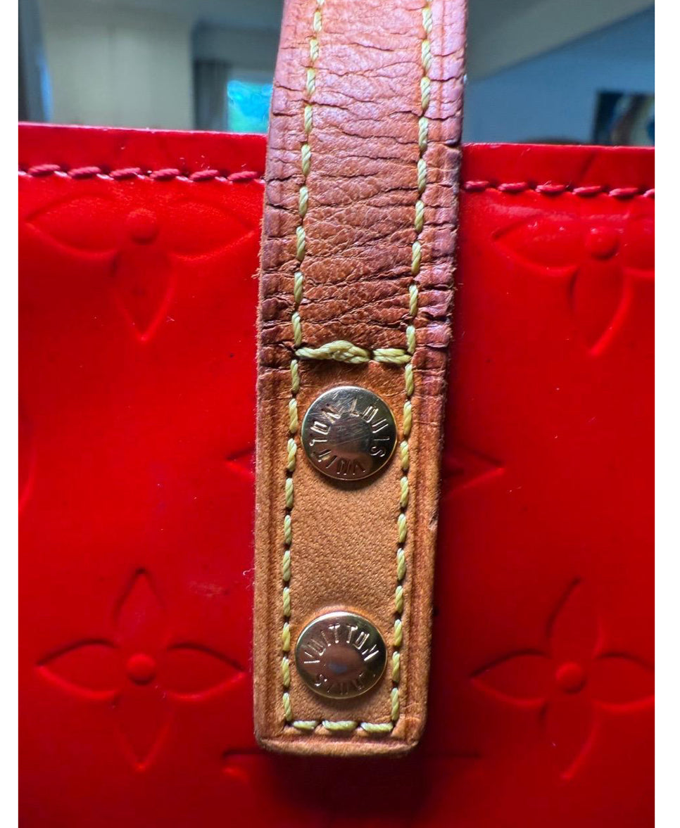 Louis Vuitton Reade PM Red Vernis Handbag